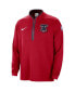 Men's Red Philadelphia 76ers 2023/24 City Edition Authentic Coaches Half-Zip Jacket