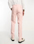 ASOS DESIGN super skinny linen mix suit trouser in pastel pink