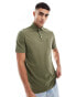 Polo Ralph Lauren pocket cotton linen polo classic oversized fit in dark green