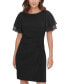 Petite Chiffon-Sleeve Sheath Dress