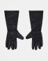 Weekday long woven gloves in black