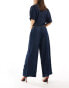 Nobody's Child Melody wide leg trouser co-ord in navy