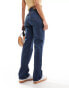 Weekday Rowe extra high waist regular fit straight leg jeans in sapphire blue