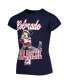 Big Girls Navy Colorado Avalanche Mickey Mouse Go Team Go T-shirt