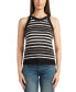 Juniors' Sleeveless Striped Sweater Top