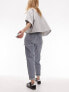 Topshop Petite comfort stretch Mom jeans in bleach