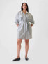 Organic Cotton Striped Mini Shirtdress