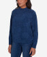 Women's Classic Chenille Diamond Stitch Turtleneck Sweater