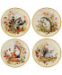 Woodland Critters Dessert Plates, Set of 4