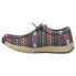 Roper Clearcut Southwest Low Boat Womens Black, Blue, Red Flats Casual 09-021-1