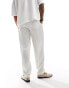 ASOS DESIGN smart oversized tapered trousers in white