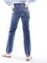 Mango straight leg jeans in dark blue