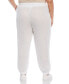 Plus Size Linen Drawstring Jogger Pants