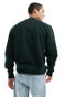 River Island essential crew neck sweatshirt in dark green