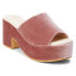 BEACH by Matisse Terry Velvet Platform Clog Womens Pink Dress Sandals TERRY-644