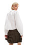 Monki long sleeve frill collared shirt blouse in white