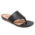 Softwalk Chandler S2306-001 Womens Black Leather Slip On Thong Sandals Shoes 10