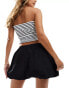 Pull&Bear puffball hem mini skirt in black