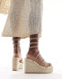 Simmi London Simona embellished espadrille in gold