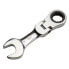 JBM 12 mm stubby articulated combination spanner with ratchet joint