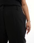 ASOS DESIGN Curve slim straight tailored trouser in black