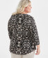 Plus Size Printed Scoop-Neck Top, Created for Macy's