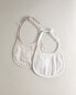 Children's striped muslin bib (pack of 2)