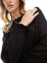 New Look long sleeve smock mini dress in black