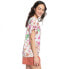 ROXY Sweet Hibiscus short sleeve v neck T-shirt