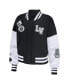 Women's Black, White Las Vegas Raiders Full-Zip Varsity Jacket