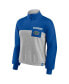 Women's Royal, Heathered Gray Florida Gators Sideline to Sideline Colorblock Quarter-Zip Jacket