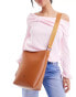 PASQ shoulder bucket bag in tan