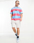 Tommy Jeans vertical block stripe polo shirt in pink