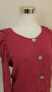 August Silk Women's Petite Button Front Pleat Crew Neck Cardigan Pink PM