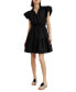 Women's Nicollete Cotton Puffed-Sleeve Tiered Mini Dress