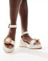 ASOS DESIGN Thermo buckle detail flatforms in white