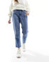 Hollister curve love high rise mom fit jean in mid blue