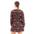 SUPERDRY Printed V Tea Long Sleeve Short Dress