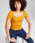 Women's Scoop-Neck Short-Sleeve Thermal Top, Created for Macy's