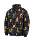 Men's Black Looney Tunes Raglan Full-Zip Puffer Jacket