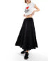 Reclaimed Vintage western cowgirl skirt in black broderie