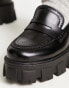 Glamorous chunky loafers in black patent