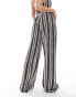 Extro & Vert striped trousers co-ord in mono