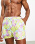 South Beach swim shorts in lilac floral print