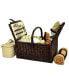 Buckingham Willow Picnic Basket with Blanket - Service for 4