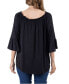 Women's Bell Sleeve Loose Fit Tunic Top