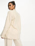 NA-KD co-ord oversized tailored blazer in beige