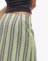 Topshop stripe sarong with buckle in green