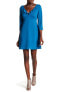 Cooper & Ella 154116 Women's Signe V-neck Ruffle Dress Ocean Sz. XXS