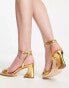 Circus NY Hartlie mid heels with strap details in gold